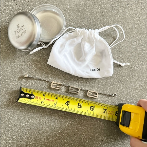 Fendi FF Logo Bracelet in Silver Palladium - Picture 6 of 6